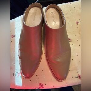 Poppy Barley Biscotti Leather Mules